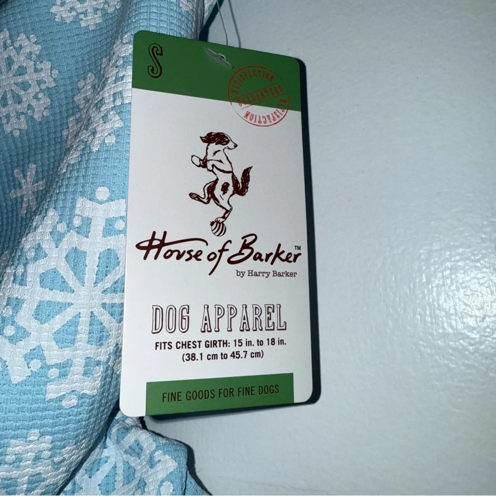 🆕 House of Barker Snowflake Dog Outfit Size Small